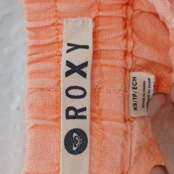 Roxy Peach Linen Pants Size XS - Picture 5 of 9